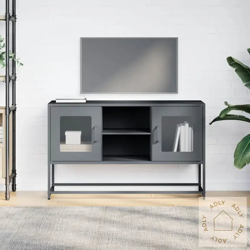 Tv-Benk Antrasitt 100,5X39X60,5 Cm Stål