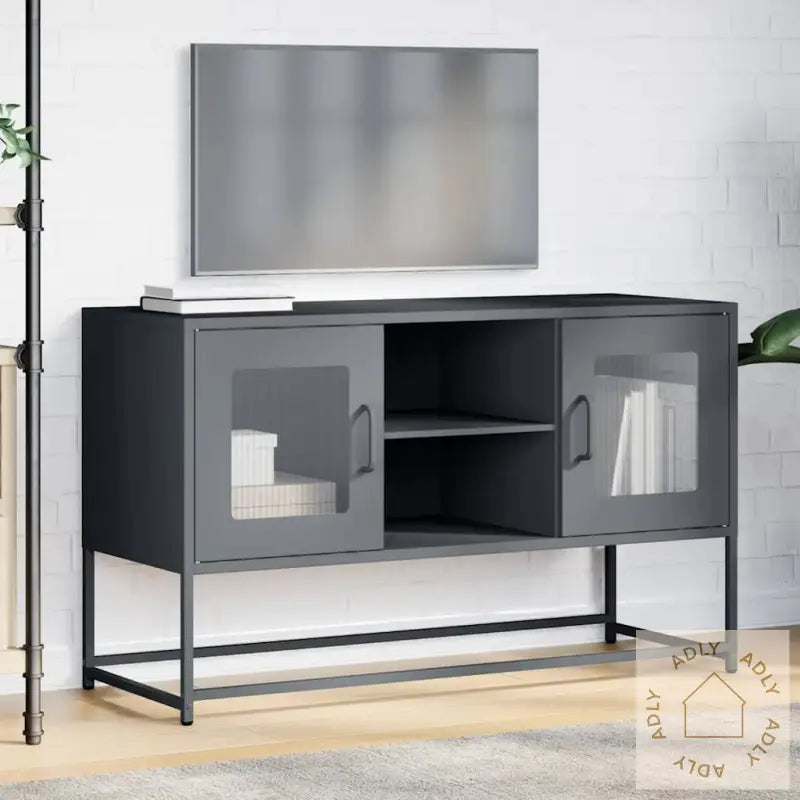 Tv-Benk Antrasitt 100,5X39X60,5 Cm Stål