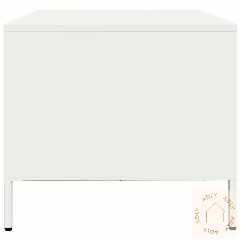 Tv-Benk Hvit 68X50X43,5 Cm Kaldvalset Stål
