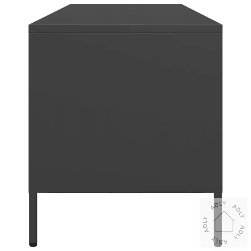 Tv-Benk Svart 135X39X43,5 Cm Kaldvalset Stål