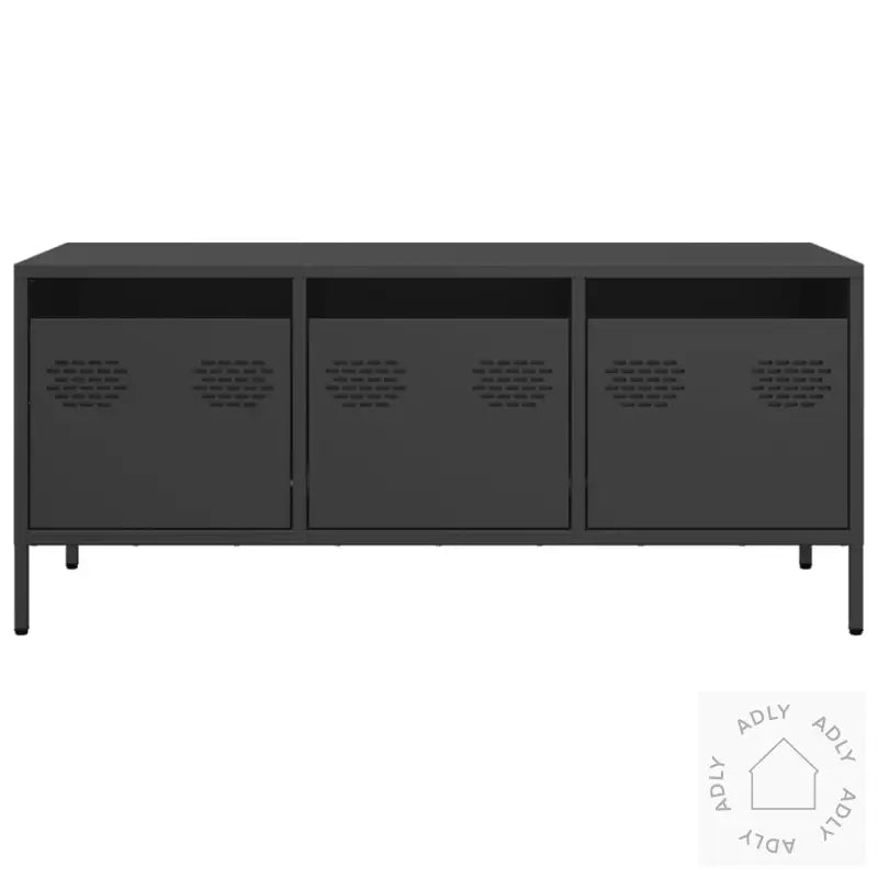 Tv-Benk Svart 101,5X39X43,5 Cm Kaldvalset Stål