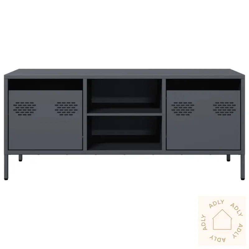 Tv-Benk Antrasitt 101,5X39X43,5 Cm Kaldvalset Stål