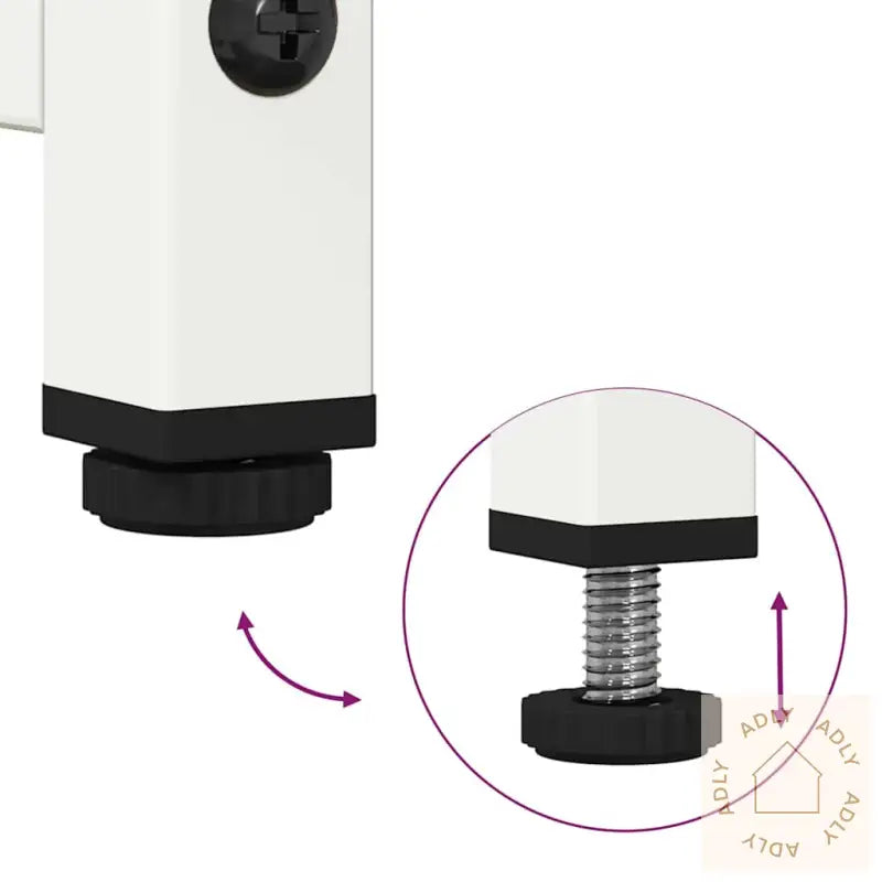 Tv-Benk Hvitt 68X39X60,5 Cm Stål