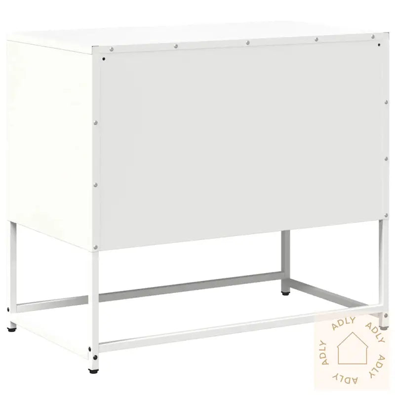 Tv-Benk Hvitt 68X39X60,5 Cm Stål