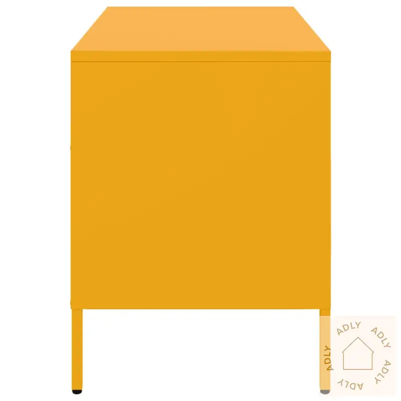 Tv-Benker 2 Stk Sennepsgul 68X39X50,5 Cm Stål