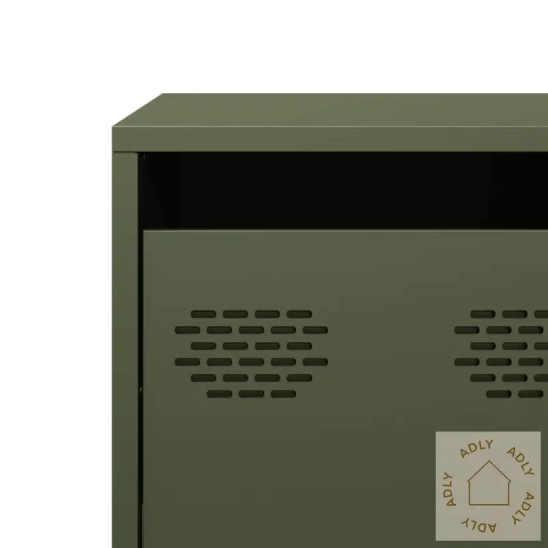 Tv-Benk Olivengrønn 101,5X39X43,5 Cm Kaldvalset Stål