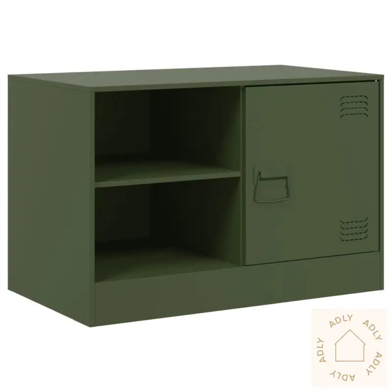 Tv-Benker 2 Stk Olivengrønn 67X39X44 Cm Stål
