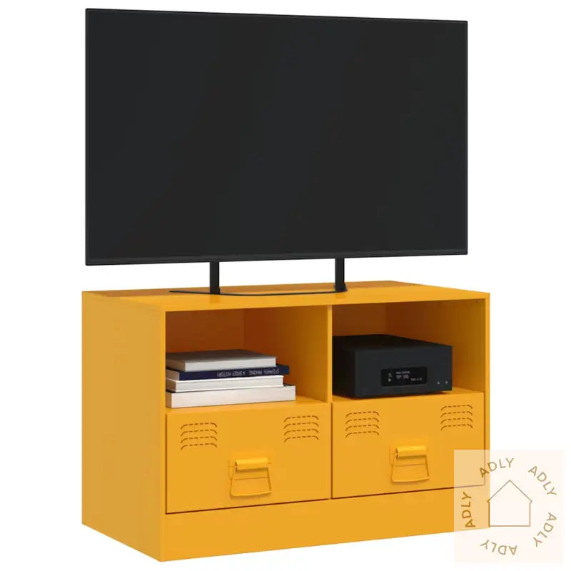 Tv-Benk Sennepsgul 67X39X44 Cm Stål