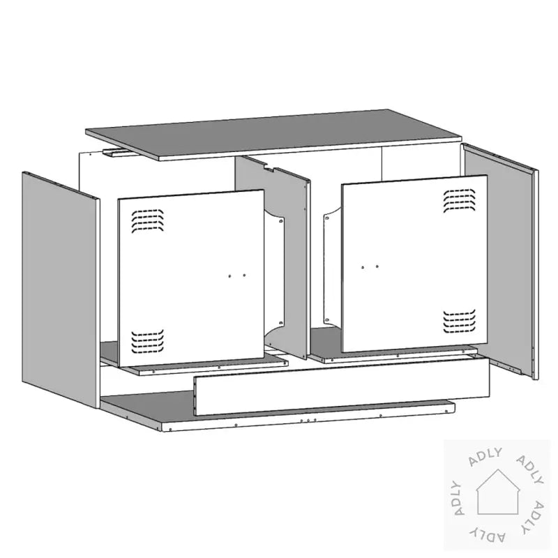 Tv-Benker 2 Stk Svart 67X39X44 Cm Stål