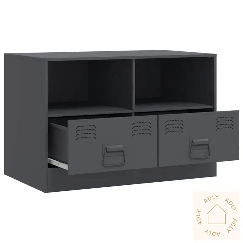 Tv-Benker 2 Stk Antrasitt 67X39X44 Cm Stål
