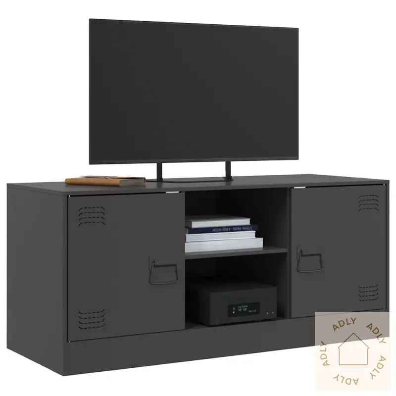 Tv-Benk Svart 99X39X44 Cm Stål