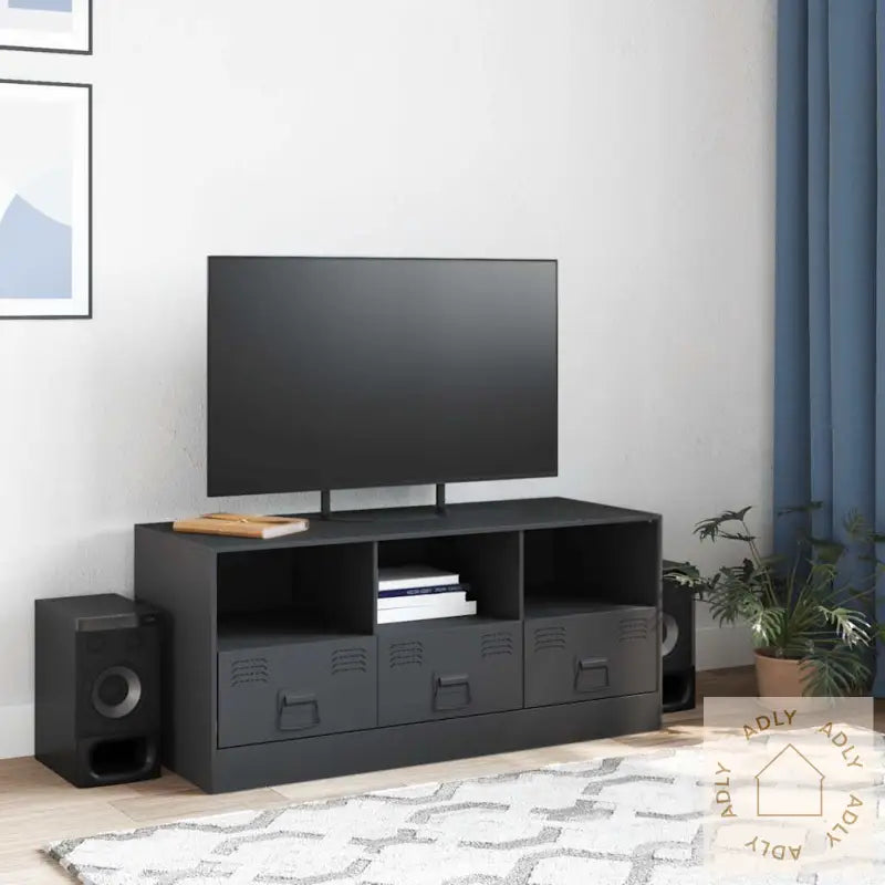 Tv-Benk Antrasitt 99X39X44 Cm Stål