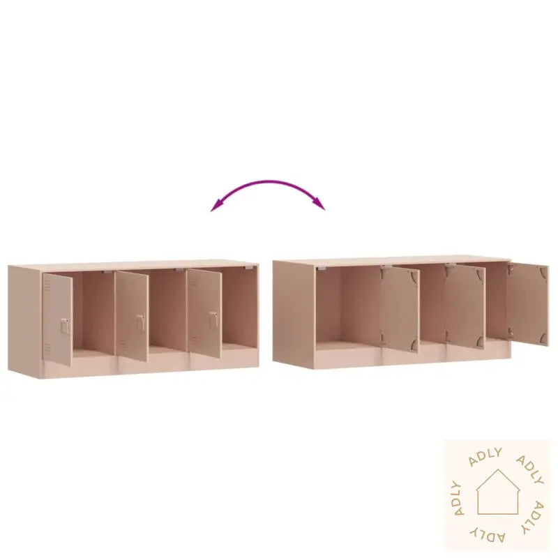 Tv-Benk Rosa 99X39X44 Cm Stål