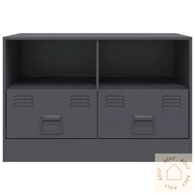 Tv-Benker 2 Stk Antrasitt 67X39X44 Cm Stål