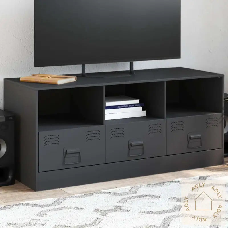 Tv-Benk Antrasitt 99X39X44 Cm Stål