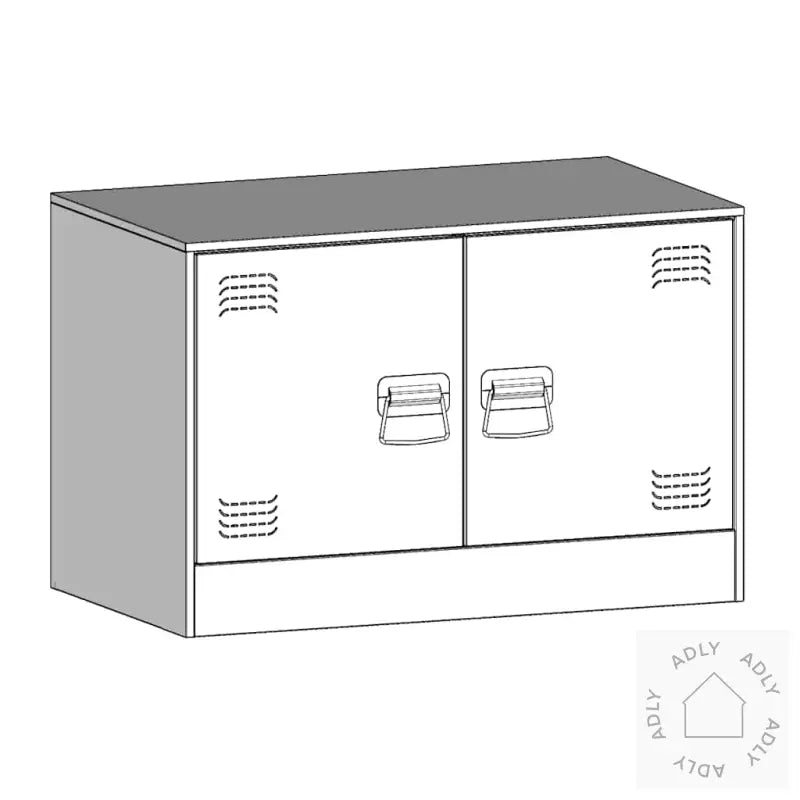 Tv-Benker 2 Stk Svart 67X39X44 Cm Stål