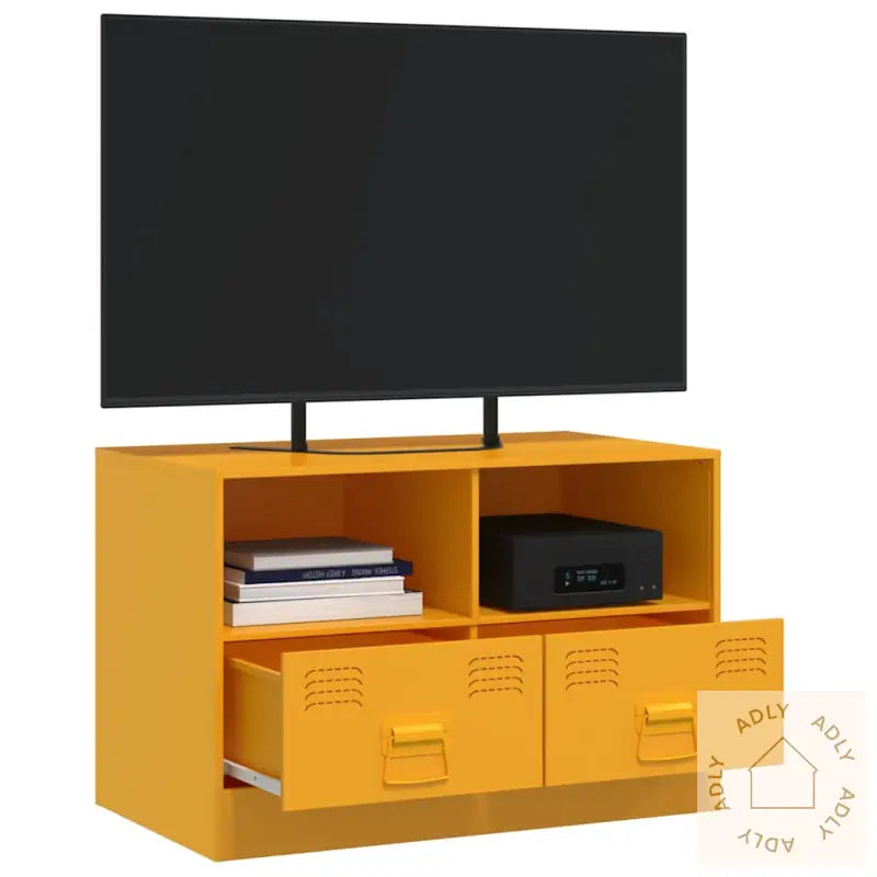 Tv-Benk Sennepsgul 67X39X44 Cm Stål
