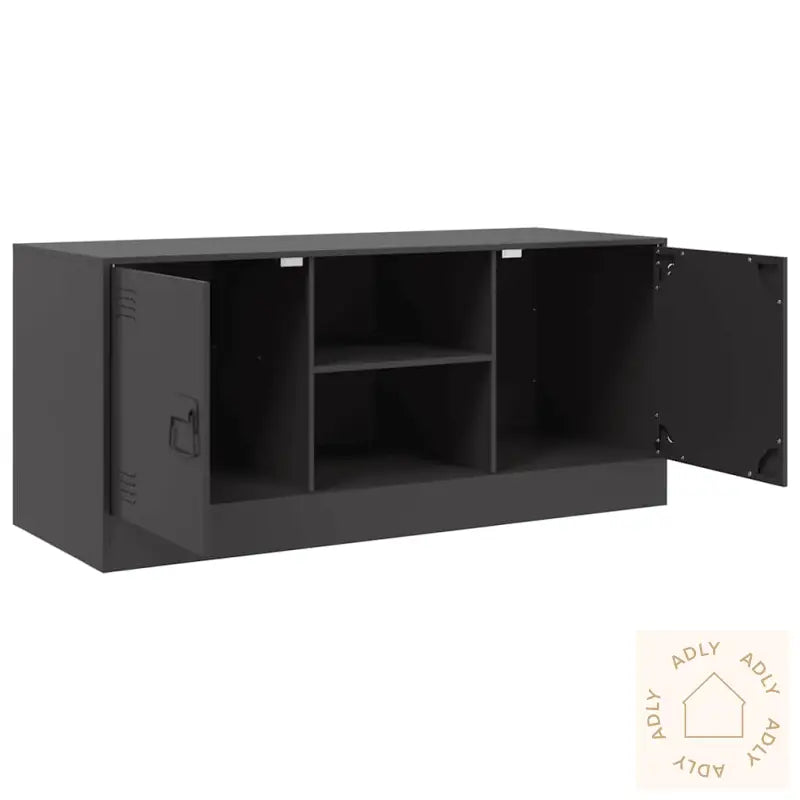 Tv-Benk Svart 99X39X44 Cm Stål