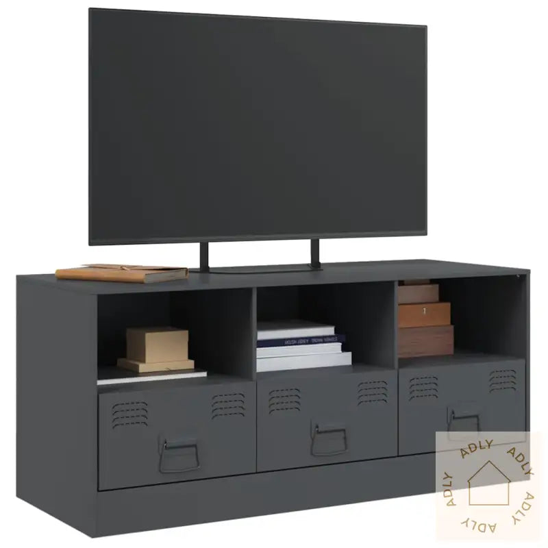 Tv-Benk Antrasitt 99X39X44 Cm Stål