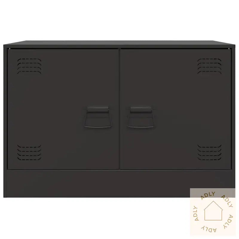 Tv-Benker 2 Stk Svart 67X39X44 Cm Stål