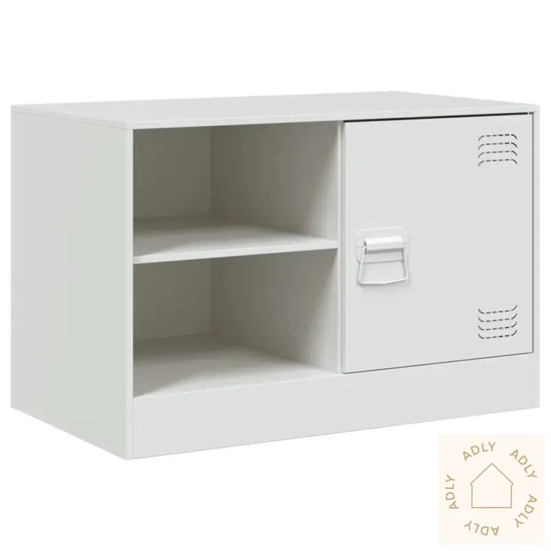 Tv-Benker 2 Stk Hvit 67X39X44 Cm Stål