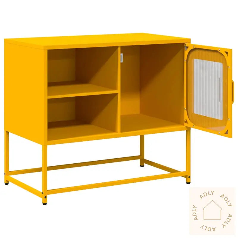 Tv-Benk Sennepsgul 68X39X60,5 Cm Stål