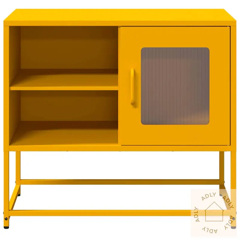 Tv-Benk Sennepsgul 68X39X60,5 Cm Stål