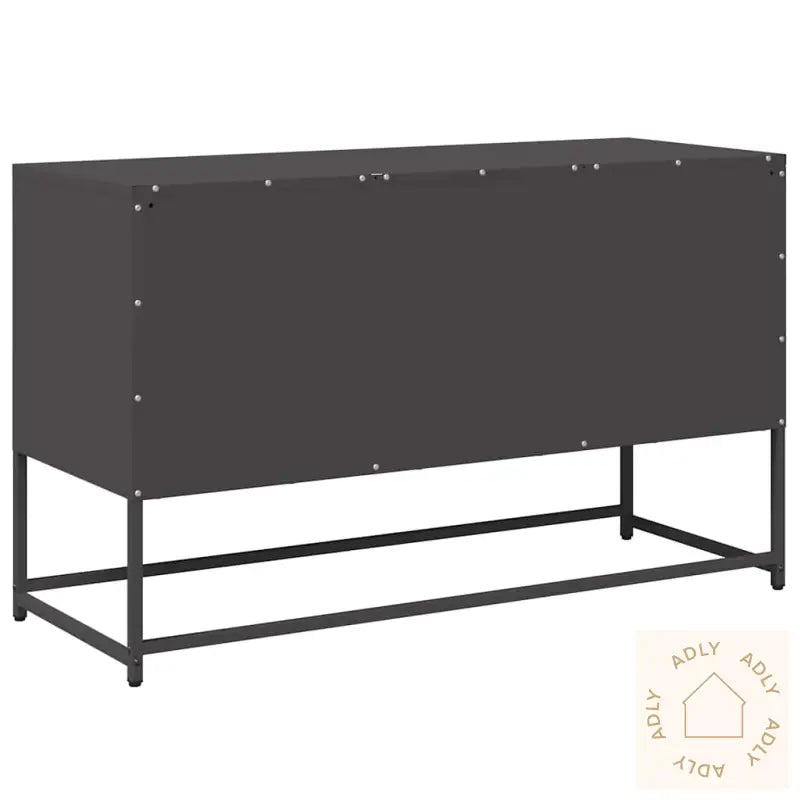 Tv-Benk Svart 100,5X39X60,5 Cm Stål