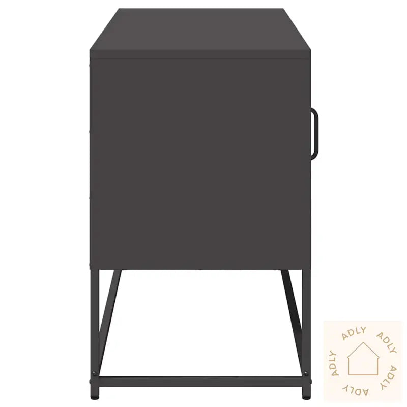 Tv-Benk Svart 100,5X39X60,5 Cm Stål