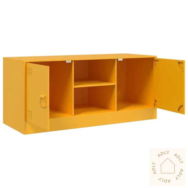 Tv-Benk Sennepsgul 99X39X44 Cm Stål