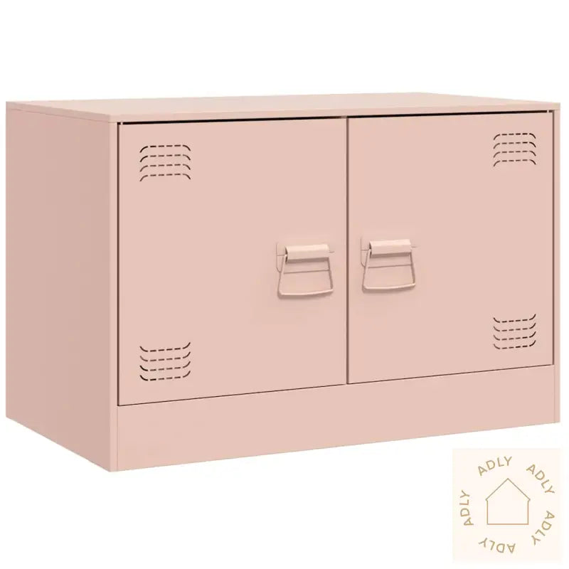 Tv-Benker 2 Stk Rosa 67X39X44 Cm Stål