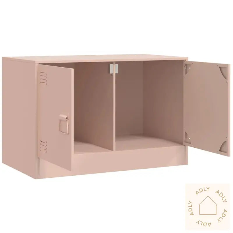 Tv-Benker 2 Stk Rosa 67X39X44 Cm Stål
