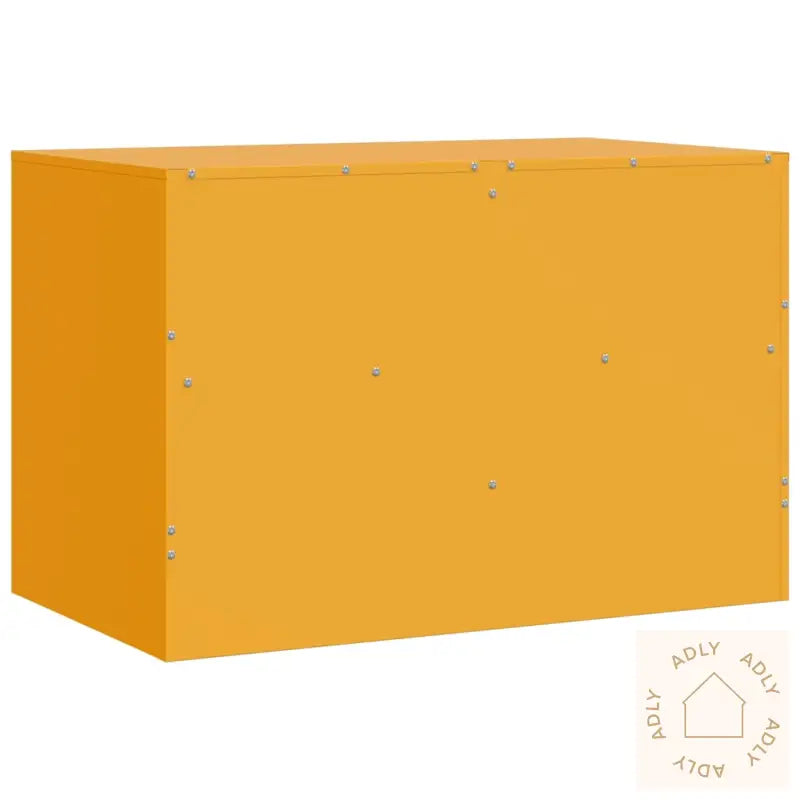 Tv-Benker 2 Stk Sennepsgul 67X39X44 Cm Stål