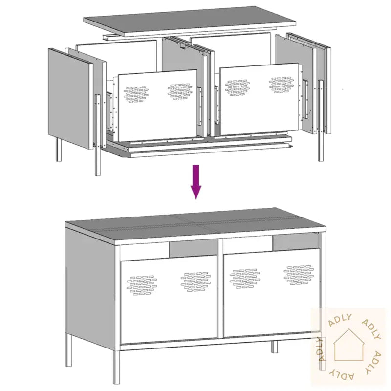 Tv-Benk Sennepsgul 68X39X43,5 Cm Kaldvalset Stål