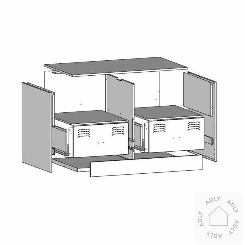 Tv-Benk Hvit 67X39X44 Cm Stål