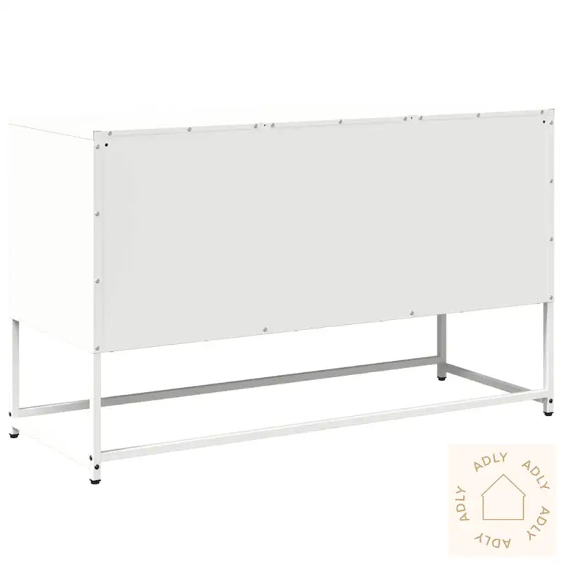 Tv-Benk Hvit 100,5X39X60,5 Cm Stål