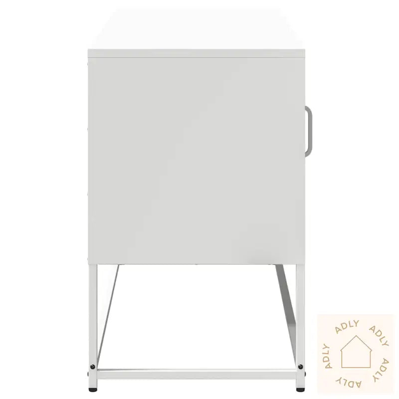 Tv-Benk Hvit 100,5X39X60,5 Cm Stål