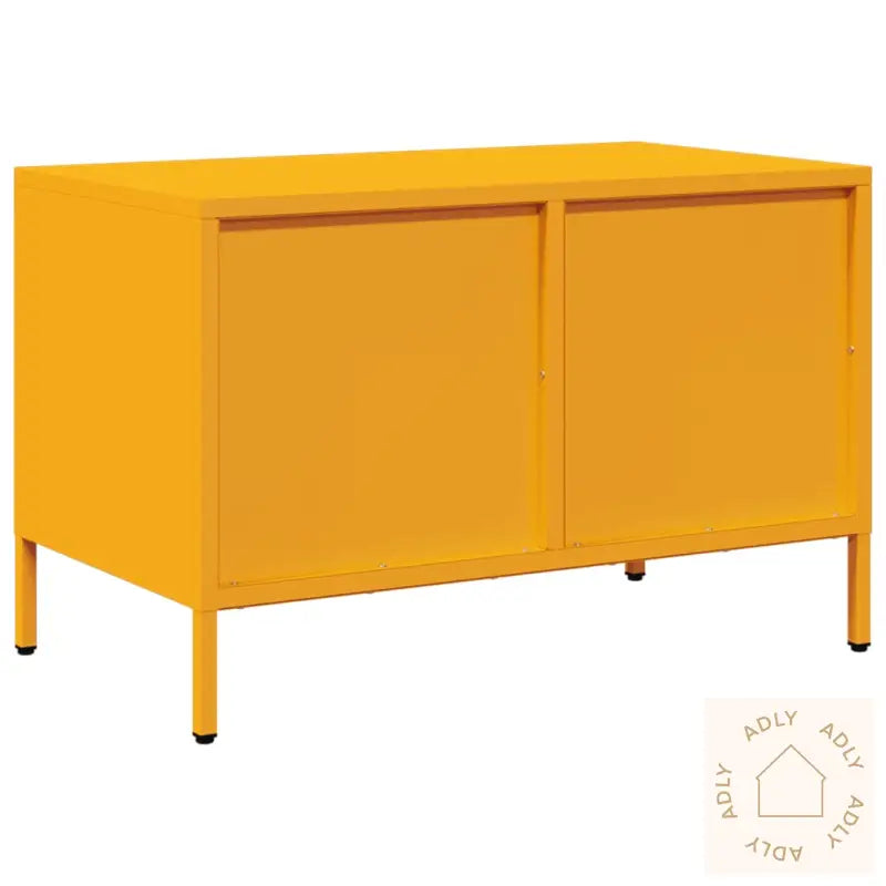 Tv-Benk Sennepsgul 68X39X43,5 Cm Kaldvalset Stål