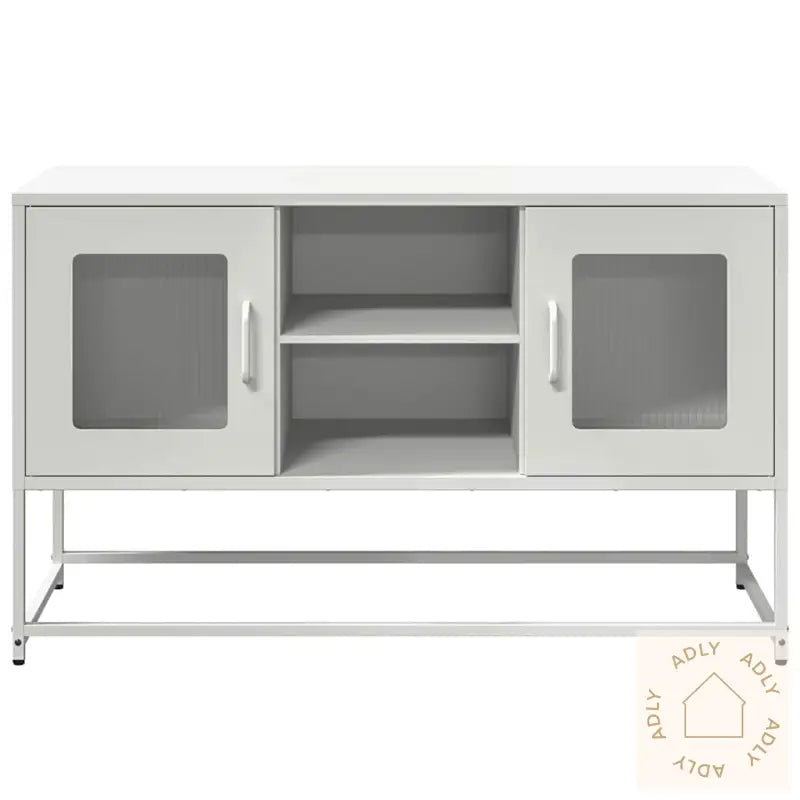 Tv-Benk Hvit 100,5X39X60,5 Cm Stål