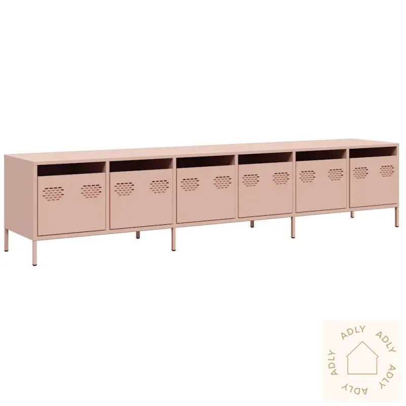 Tv-Benk Rosa 202X39X43,5 Cm Kaldvalset Stål