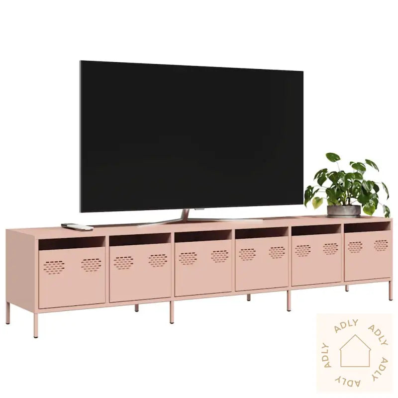 Tv-Benk Rosa 202X39X43,5 Cm Kaldvalset Stål