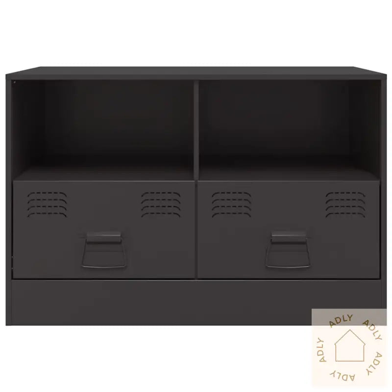 Tv-Benker 2 Stk Svart 67X39X44 Cm Stål