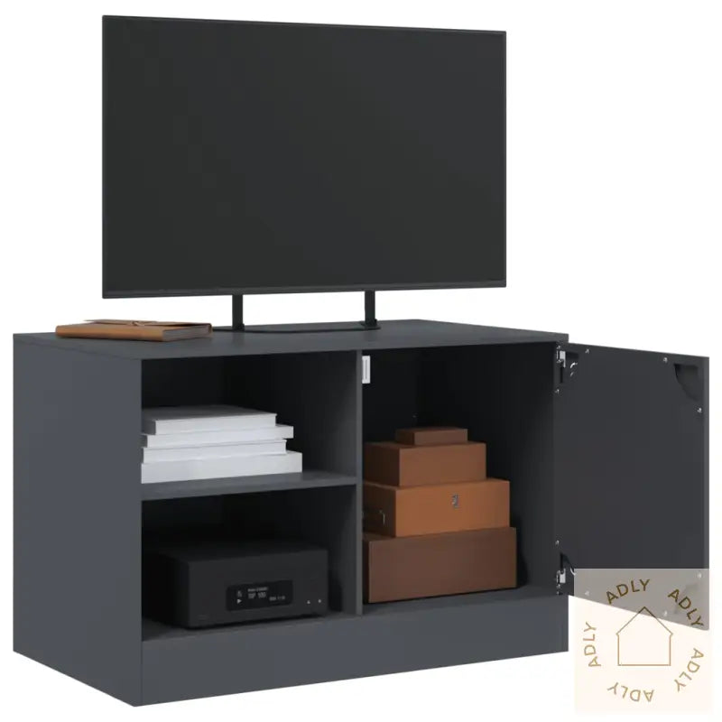 Tv-Benk Antrasitt 67X39X44 Cm Stål