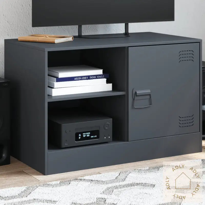 Tv-Benk Antrasitt 67X39X44 Cm Stål