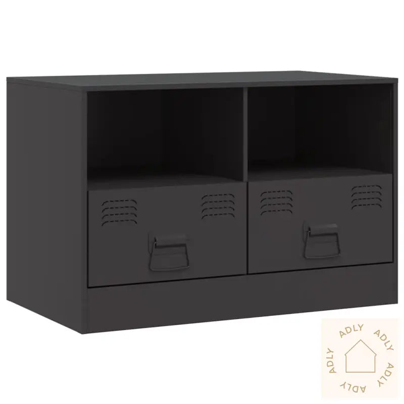 Tv-Benker 2 Stk Svart 67X39X44 Cm Stål