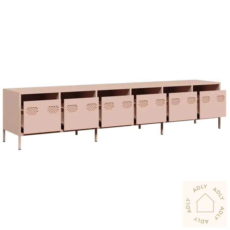 Tv-Benk Rosa 202X39X43,5 Cm Kaldvalset Stål