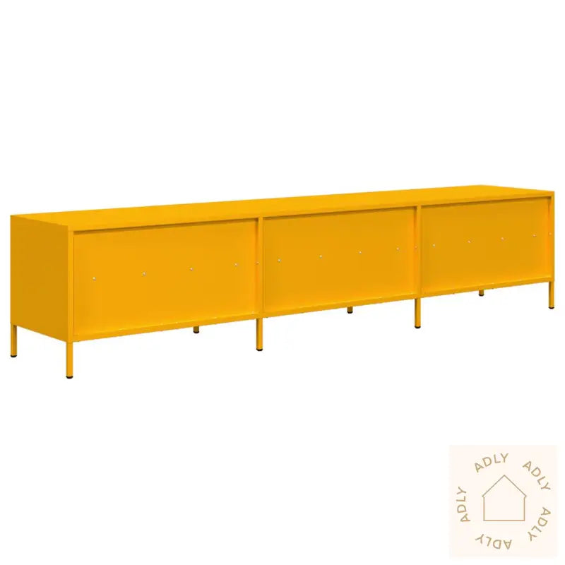 Tv-Benk Sennepsgul 202X39X43,5 Cm Kaldvalset Stål