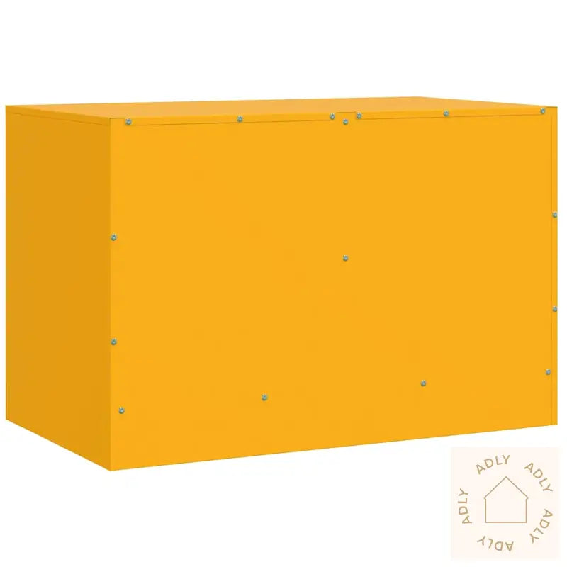 Tv-Benker 2 Stk Sennepsgul 67X39X44 Cm Stål