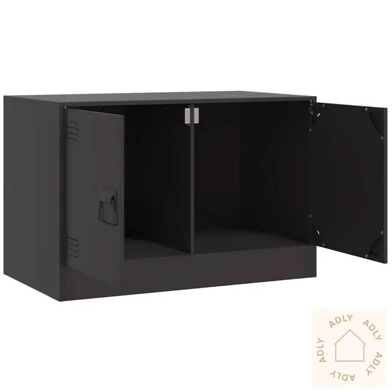 Tv-Benk Svart 67X39X44 Cm Stål