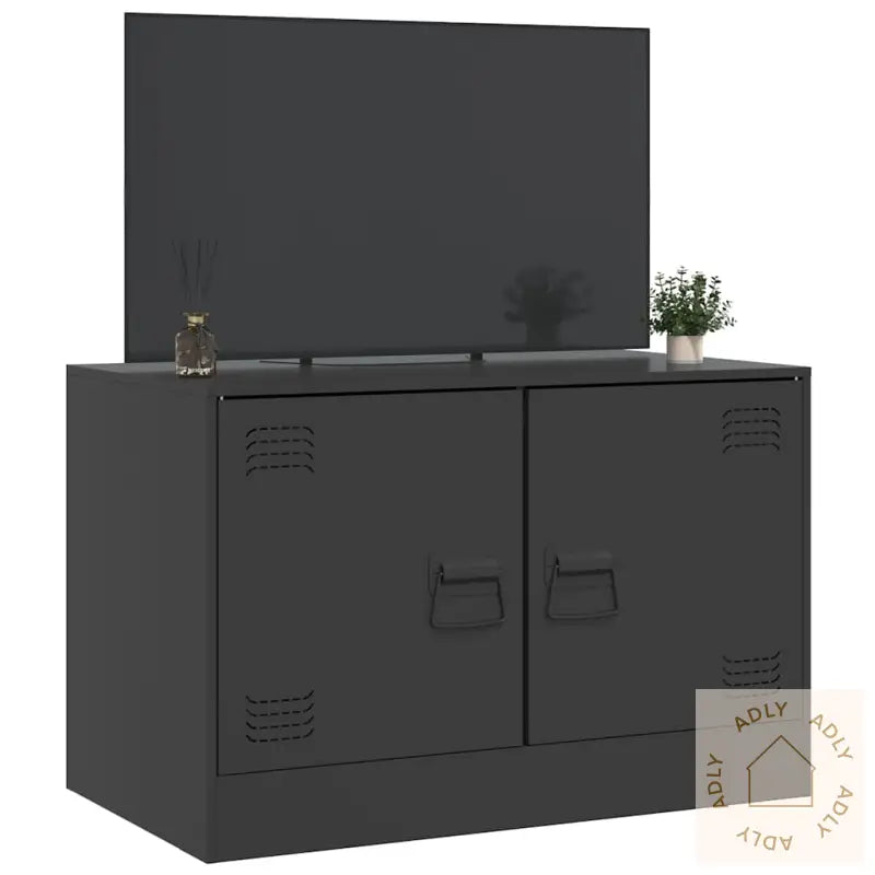 Tv-Benk Svart 67X39X44 Cm Stål